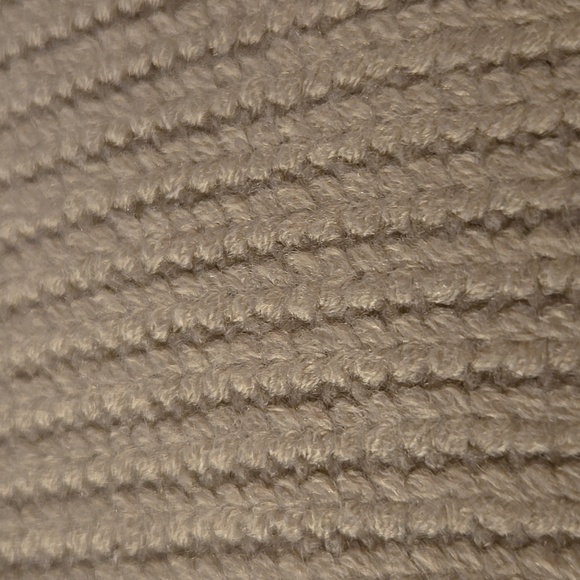 J.O.A. Beige Ribbed Knit Sweater With Denim Sleeves Size Large - Picture 9 of 11